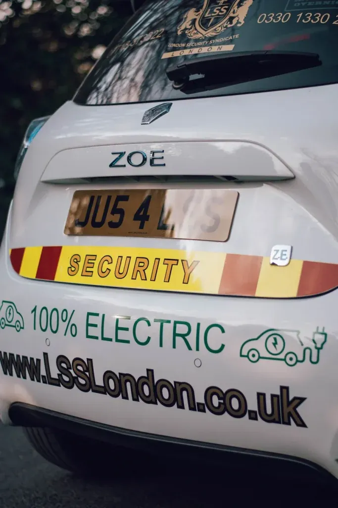 Hybrid and Electric Charging Vehicles used by LSS London Security Patrols
